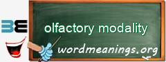 WordMeaning blackboard for olfactory modality